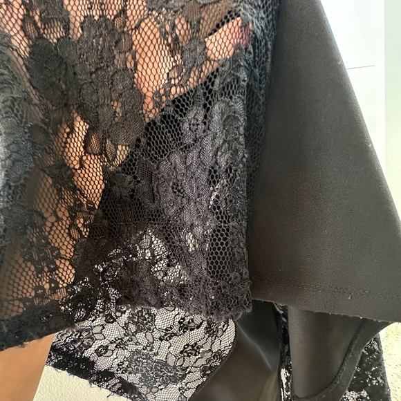 Windsor Black High Neck Gown with lace detail prom wedding black tie event M - Picture 11 of 16